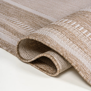 Beckett Classic Casual Border Stripe Indoor/Outdoor Area Rug